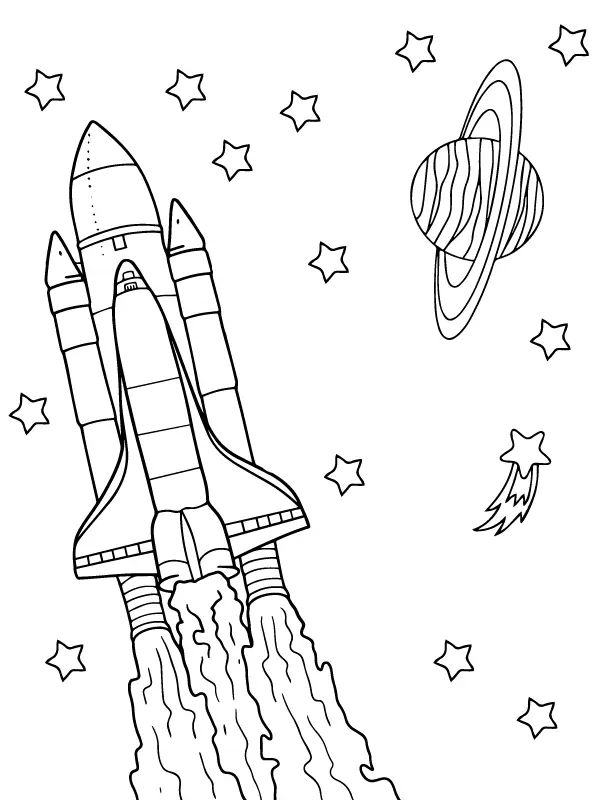 Space Shuttles Coloring Pages