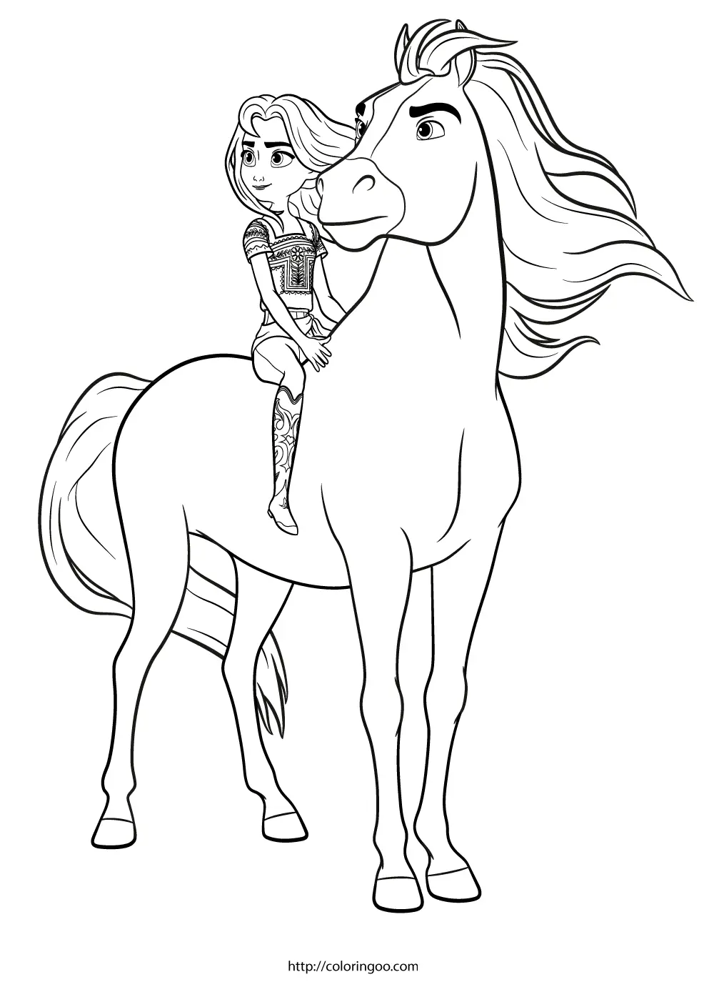 Spirit Riding Free Coloring Pages to Print - Free Printable Coloring Pages