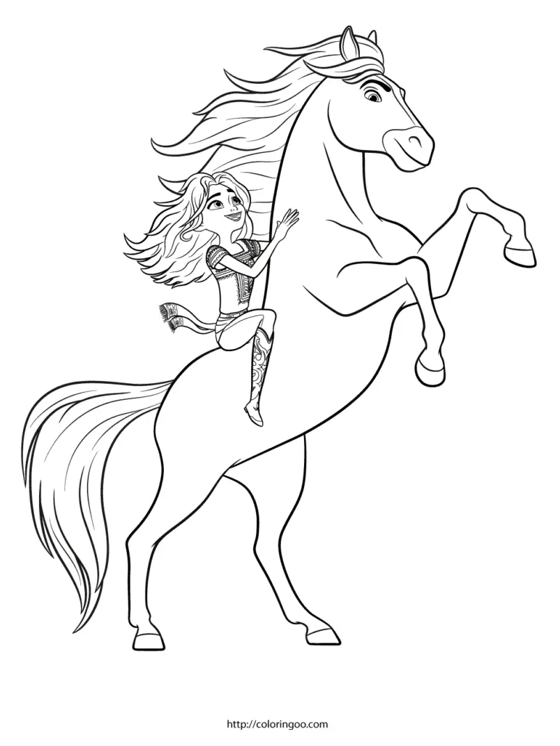 Spirit Riding Free Coloring Pages to Print - Free Printable Coloring Pages