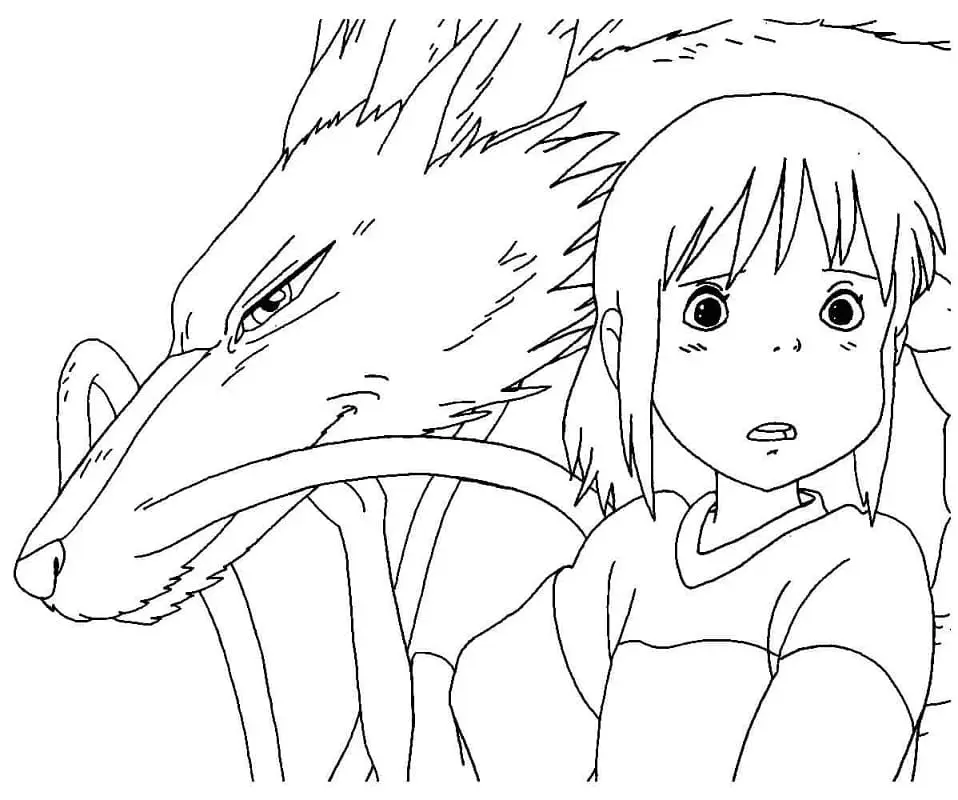 Spirited Away Coloring Pages