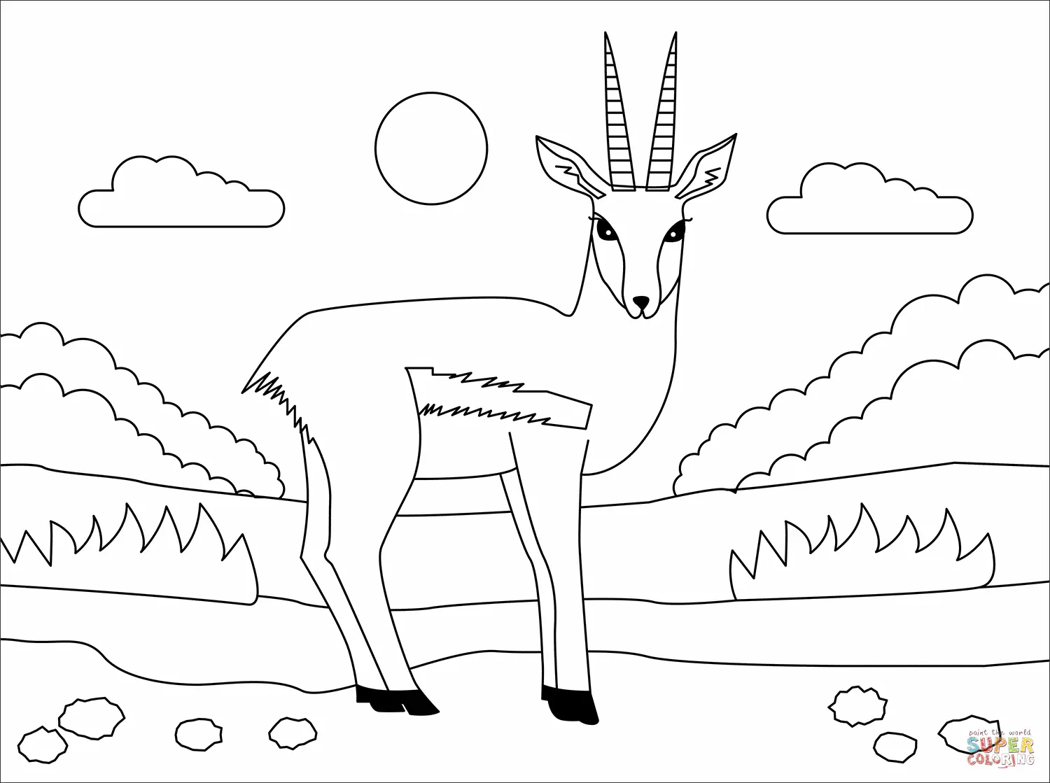 Springbok Coloring Pages