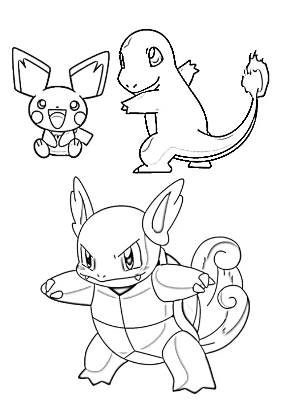 Squirtle Coloring Pages