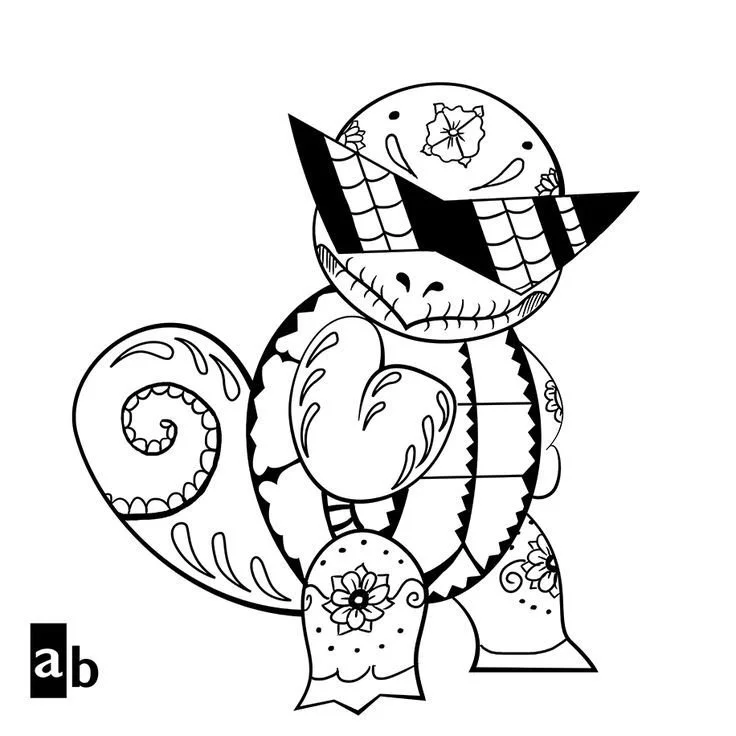 Squirtle Coloring Pages