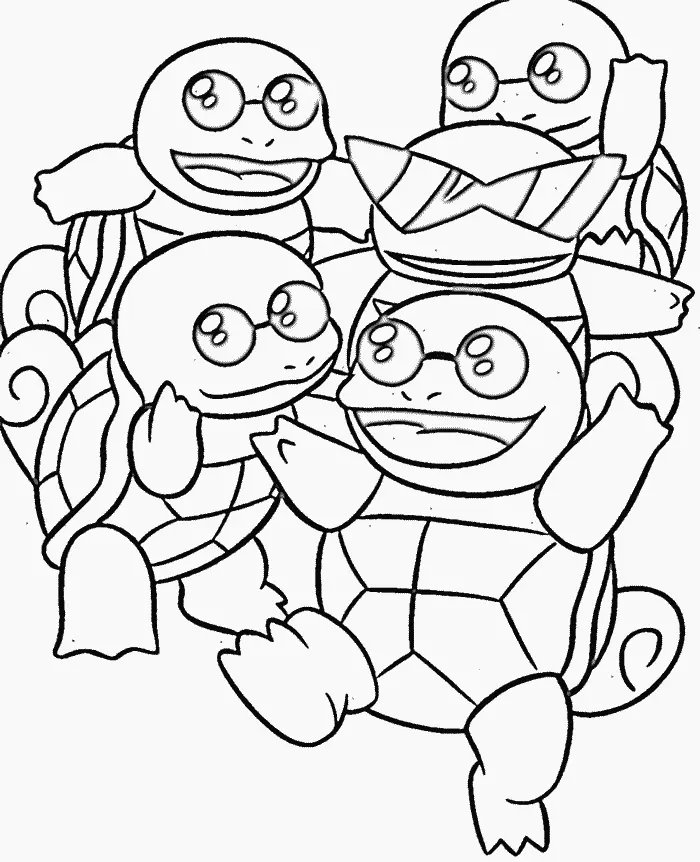 Squirtle Coloring Pages