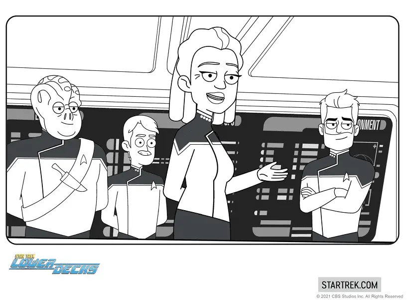 Star Trek Lower Decks Coloring Pages