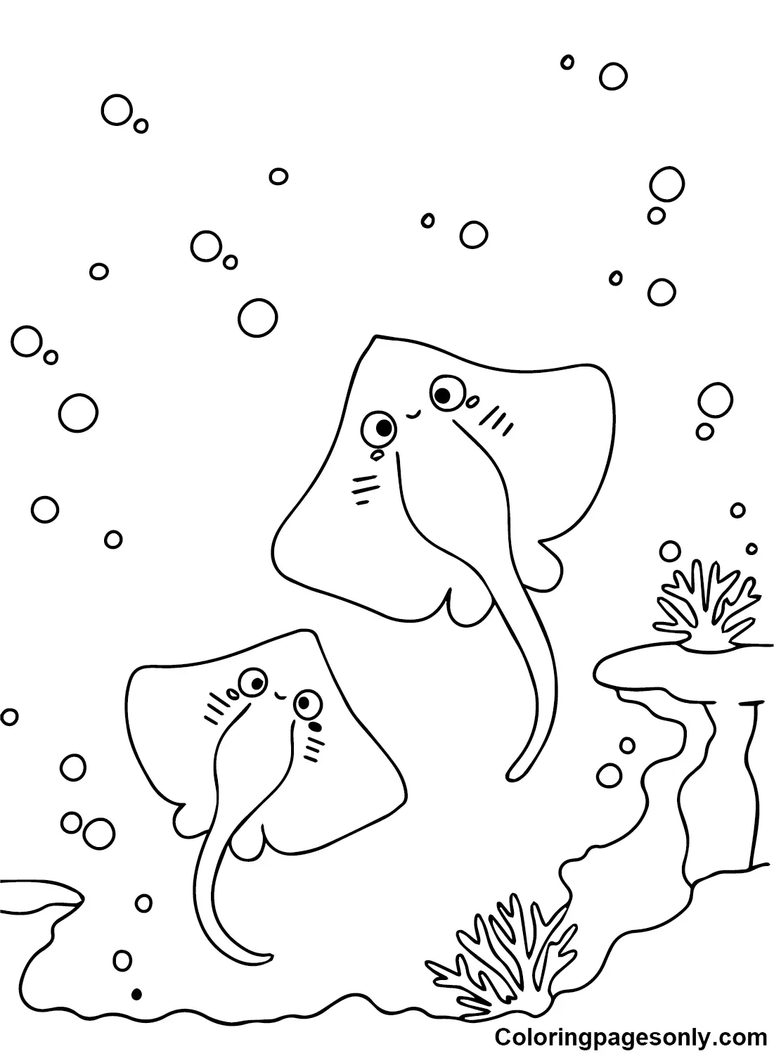 Stingray Coloring Pages