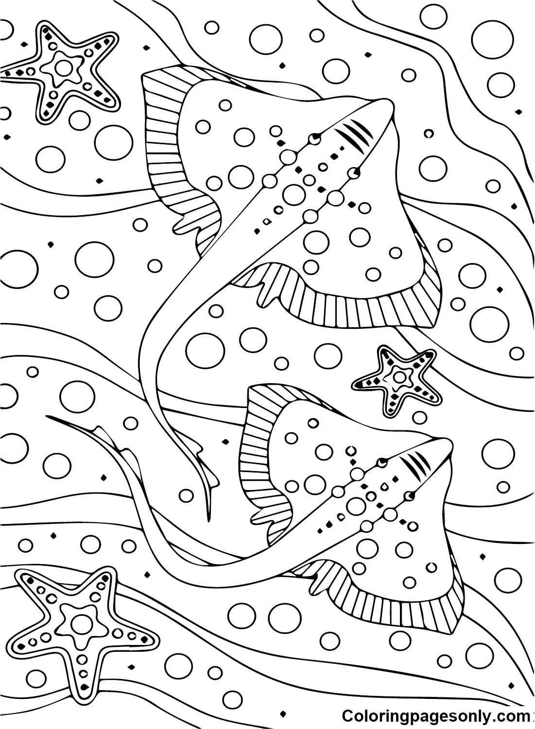 Stingray Coloring Pages