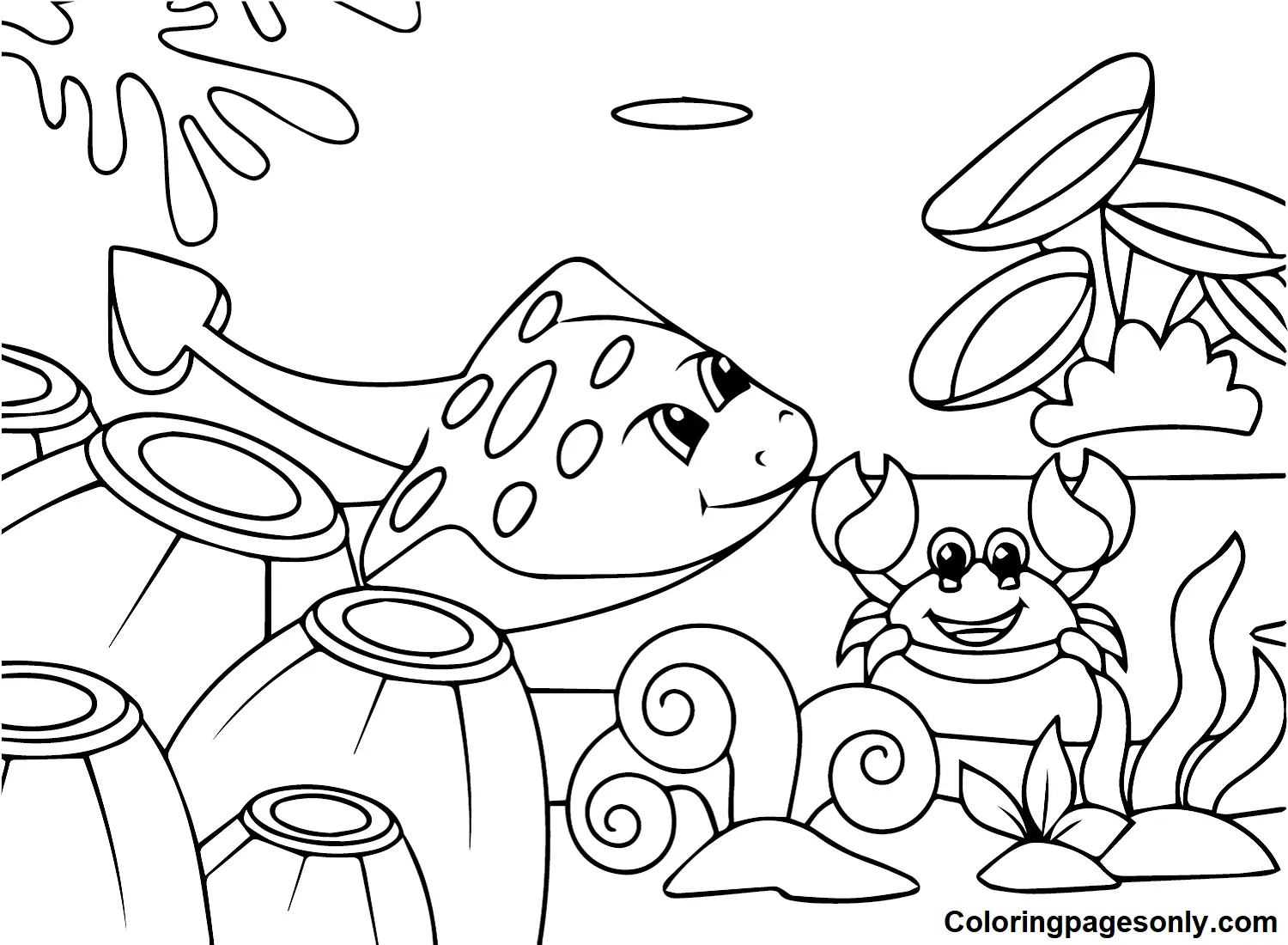 Stingray Coloring Pages