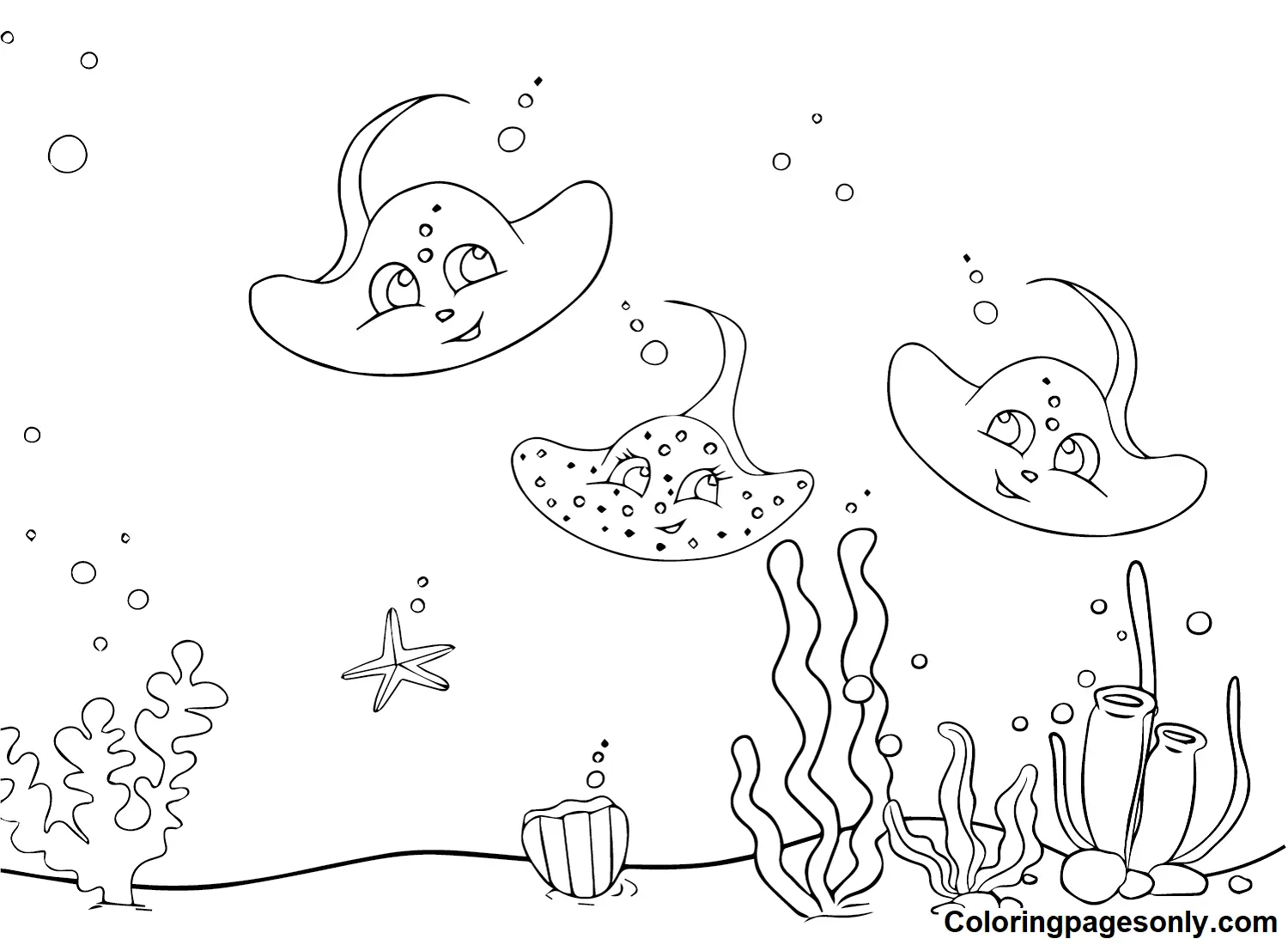 Stingray Coloring Pages