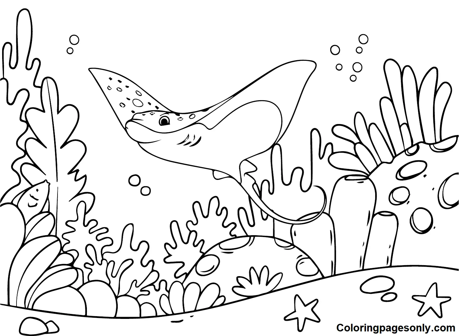 Stingray Coloring Pages