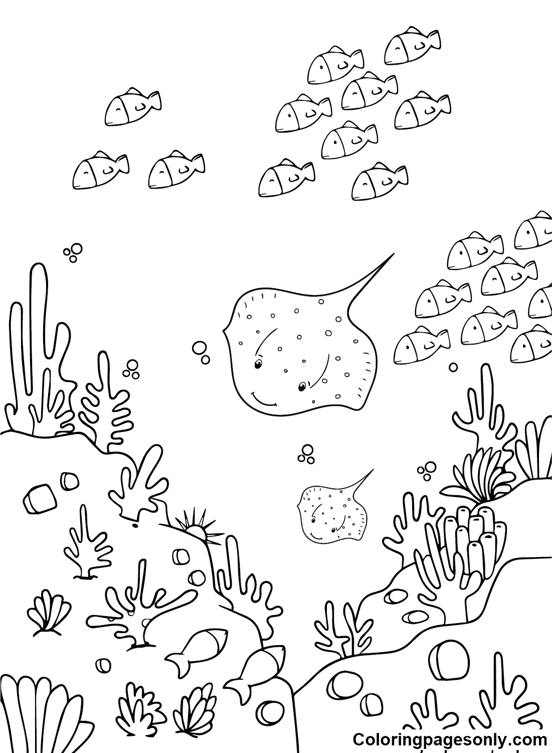 Stingray Coloring Pages