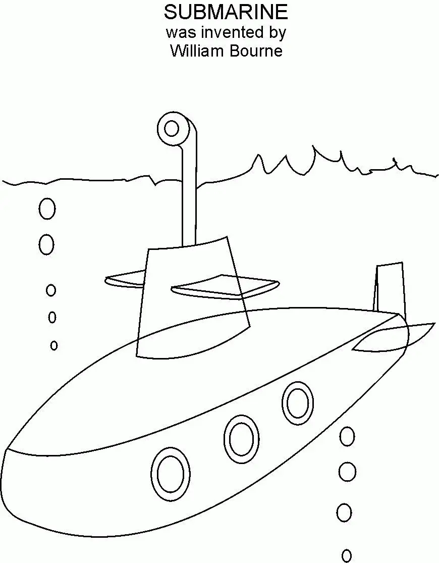 Submarine Coloring Pages