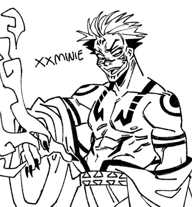 Sukuna Coloring Pages