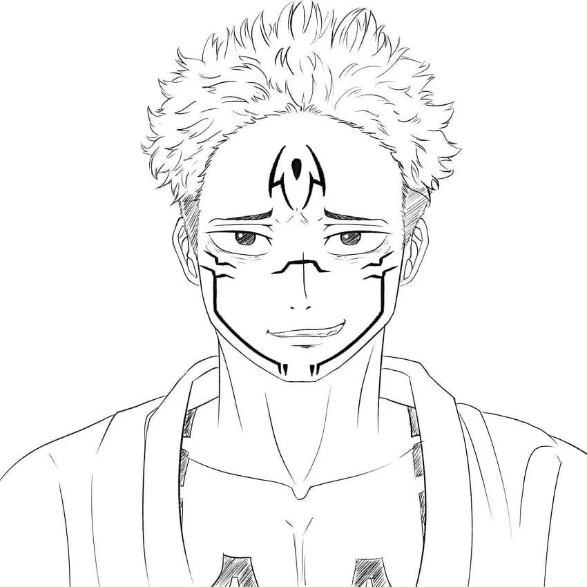 Sukuna Coloring Pages