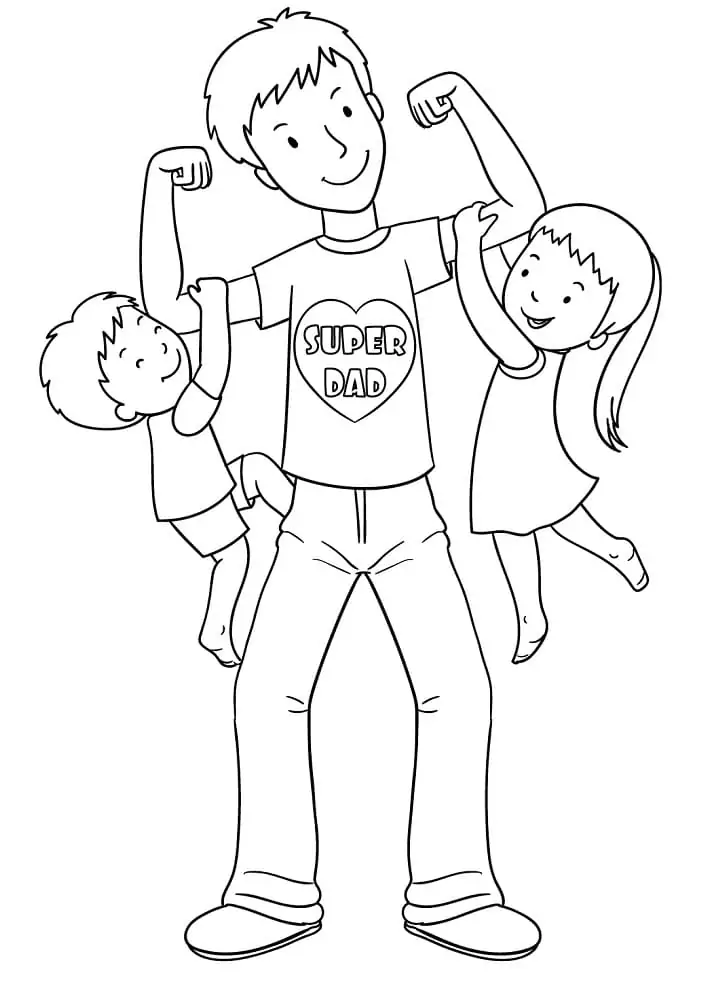Super Dad Coloring Pages