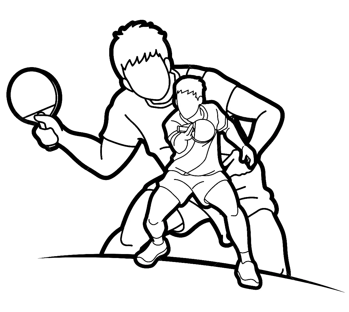 Table Tennis Coloring Pages