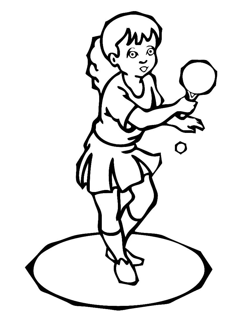 Table Tennis Coloring Pages