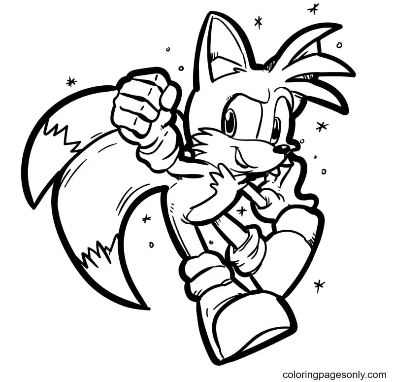 Tails Coloring Pages