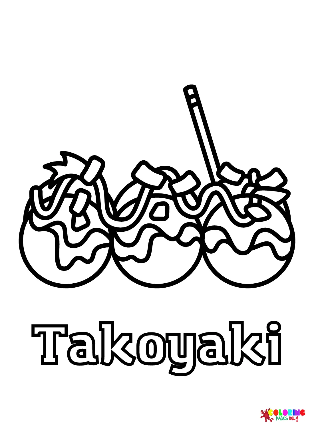 Takoyaki Coloring Pages