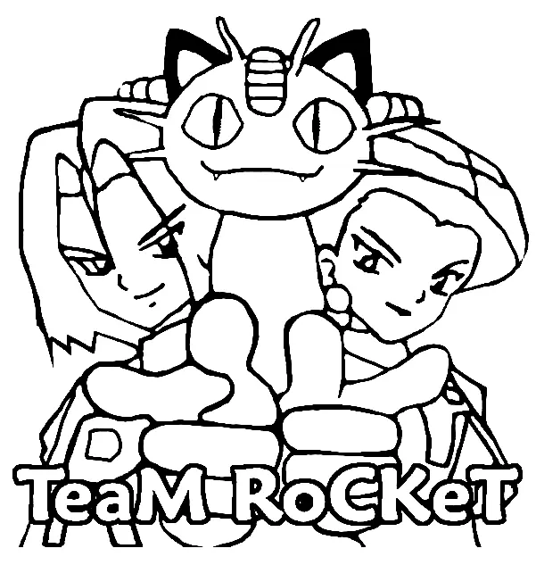 Team Rocket Coloring Pages