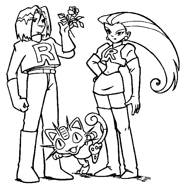 Team Rocket Coloring Pages