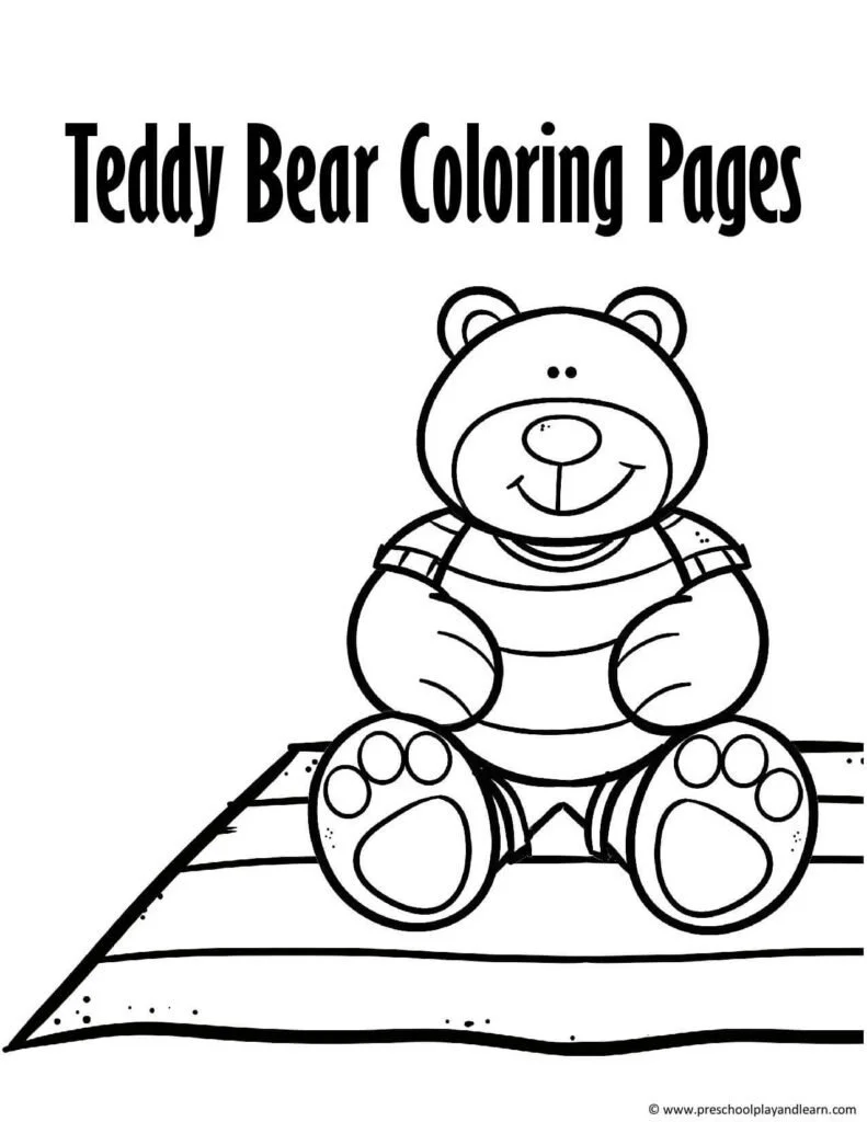 Teddy Picnic Coloring Pages