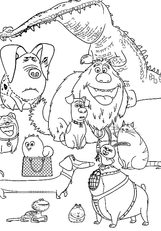 The Secret Life of Pets Coloring Pages