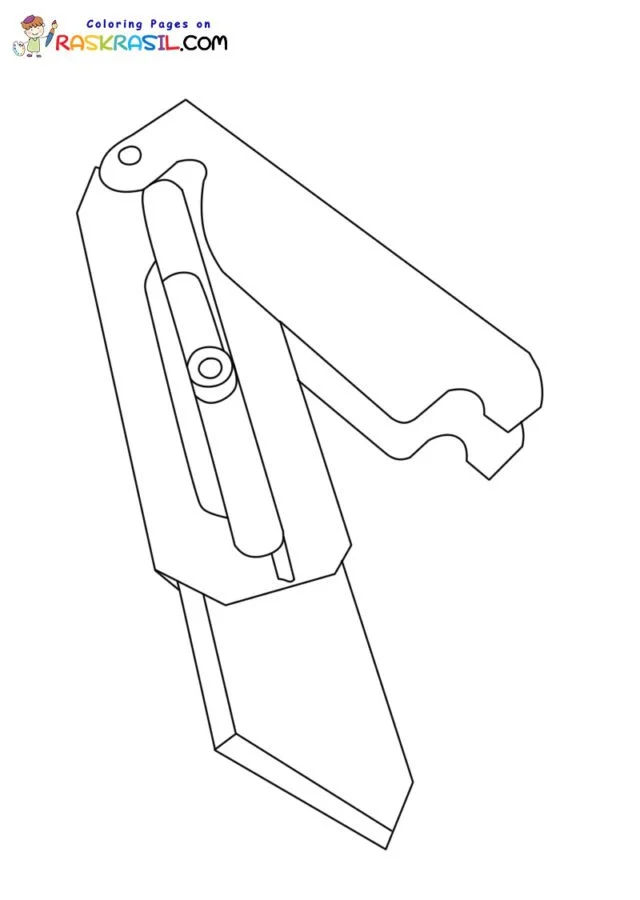 TikTok Gravity Knife Coloring Pages