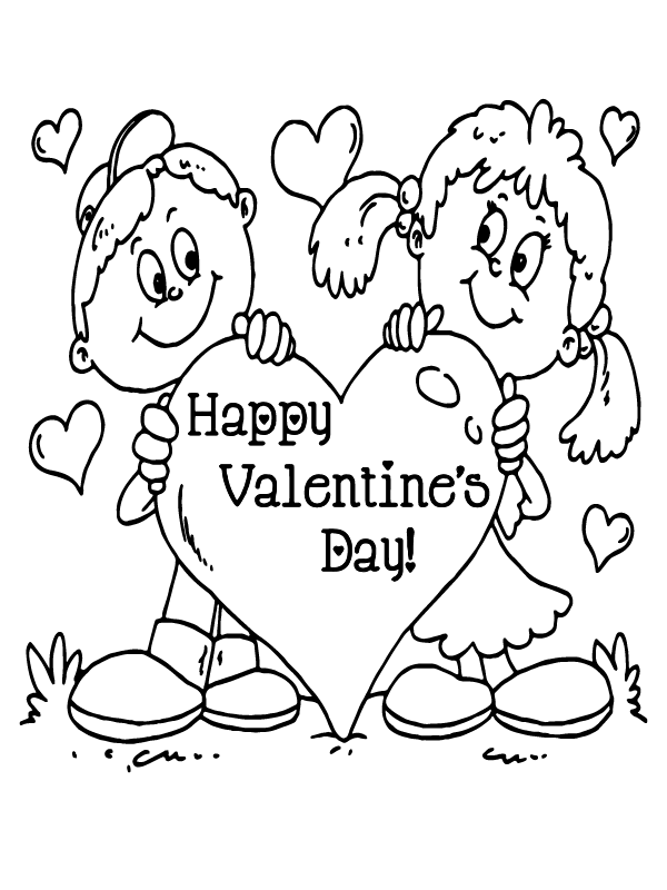 Toddler Valentine Coloring Pages