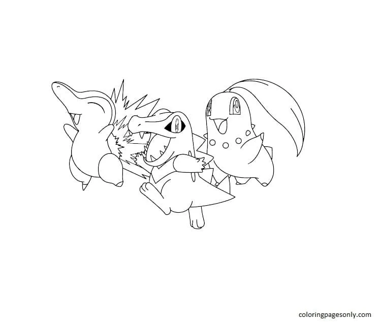 Totodile Coloring Pages