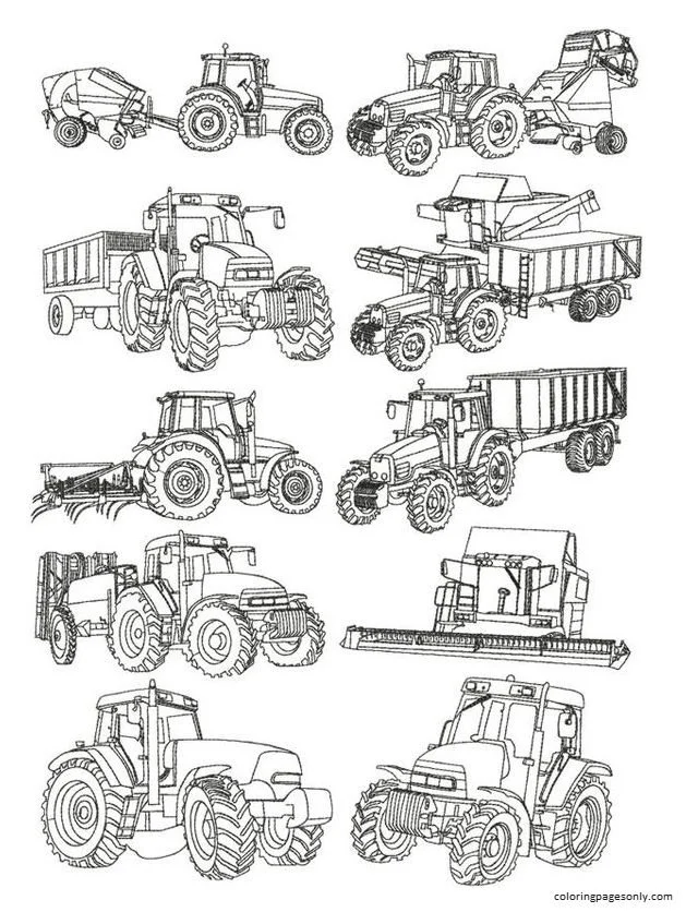 Tractor Coloring Pages