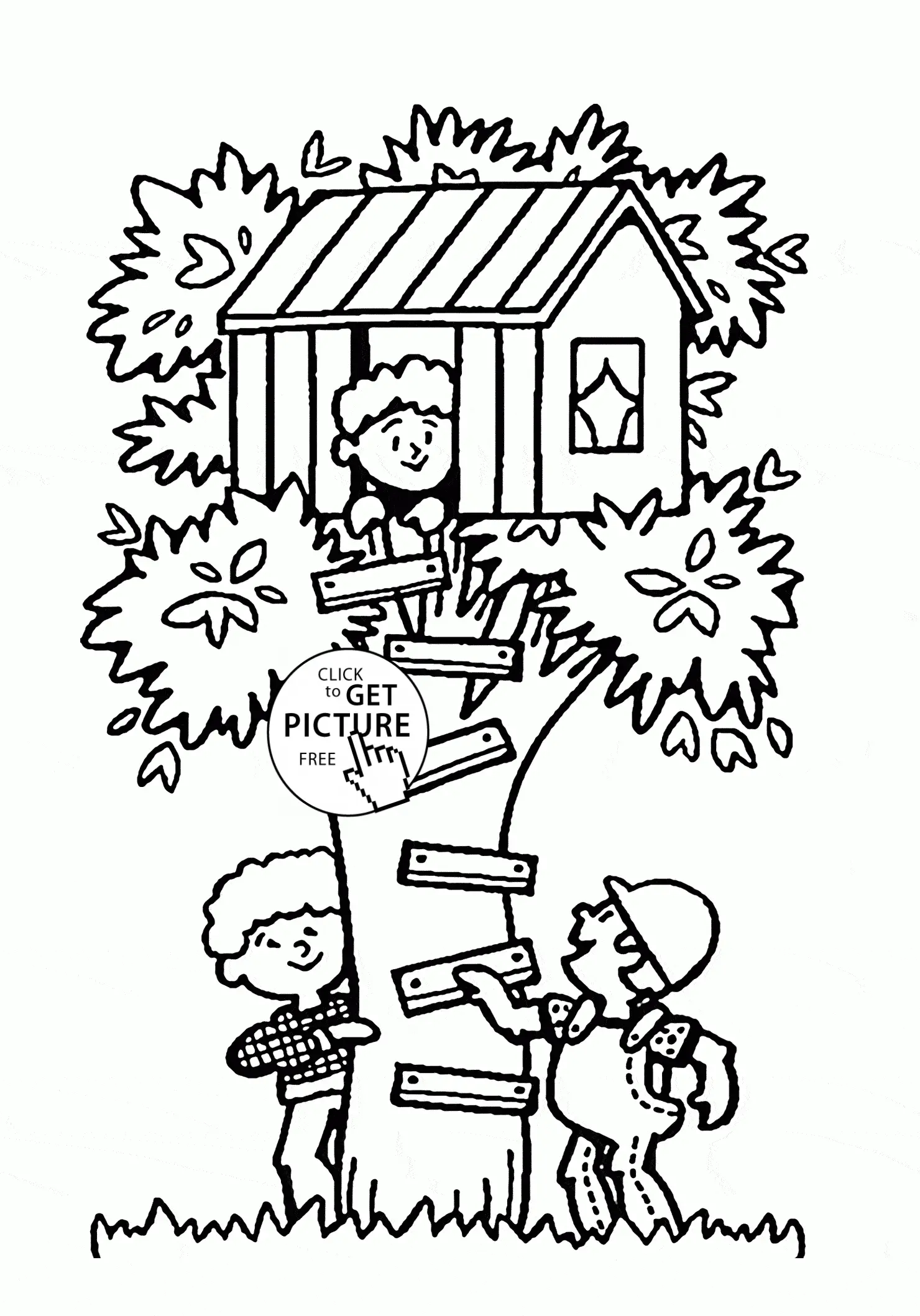 Treehouse Coloring Pages