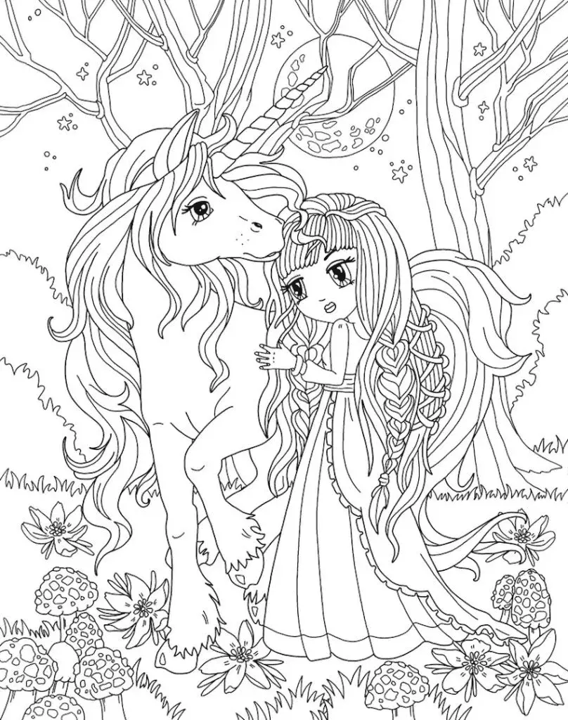 Unicorn Coloring Pages