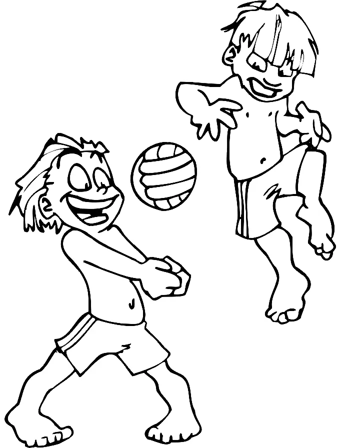 Volleyball Coloring Pages
