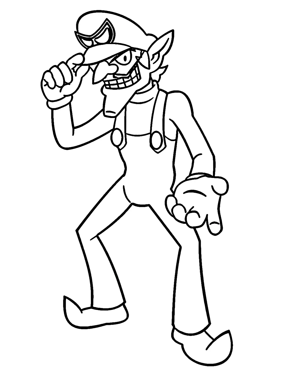 Waluigi Coloring Pages