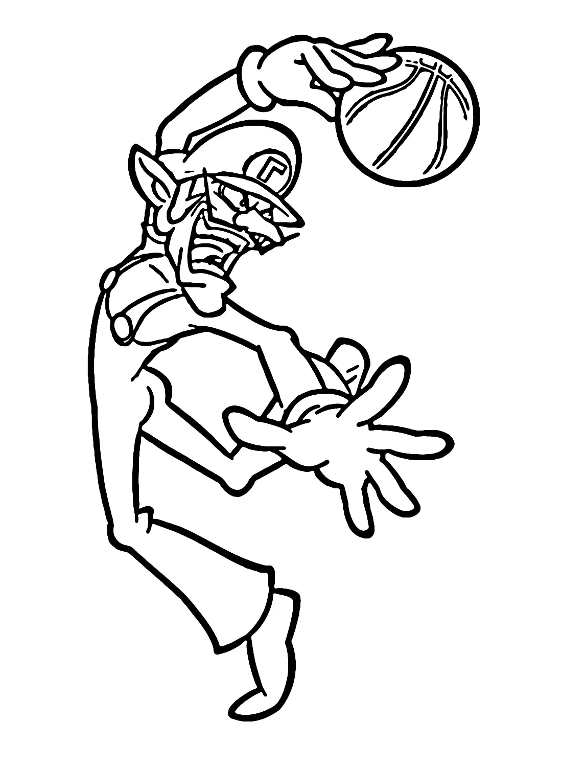 Waluigi Coloring Pages