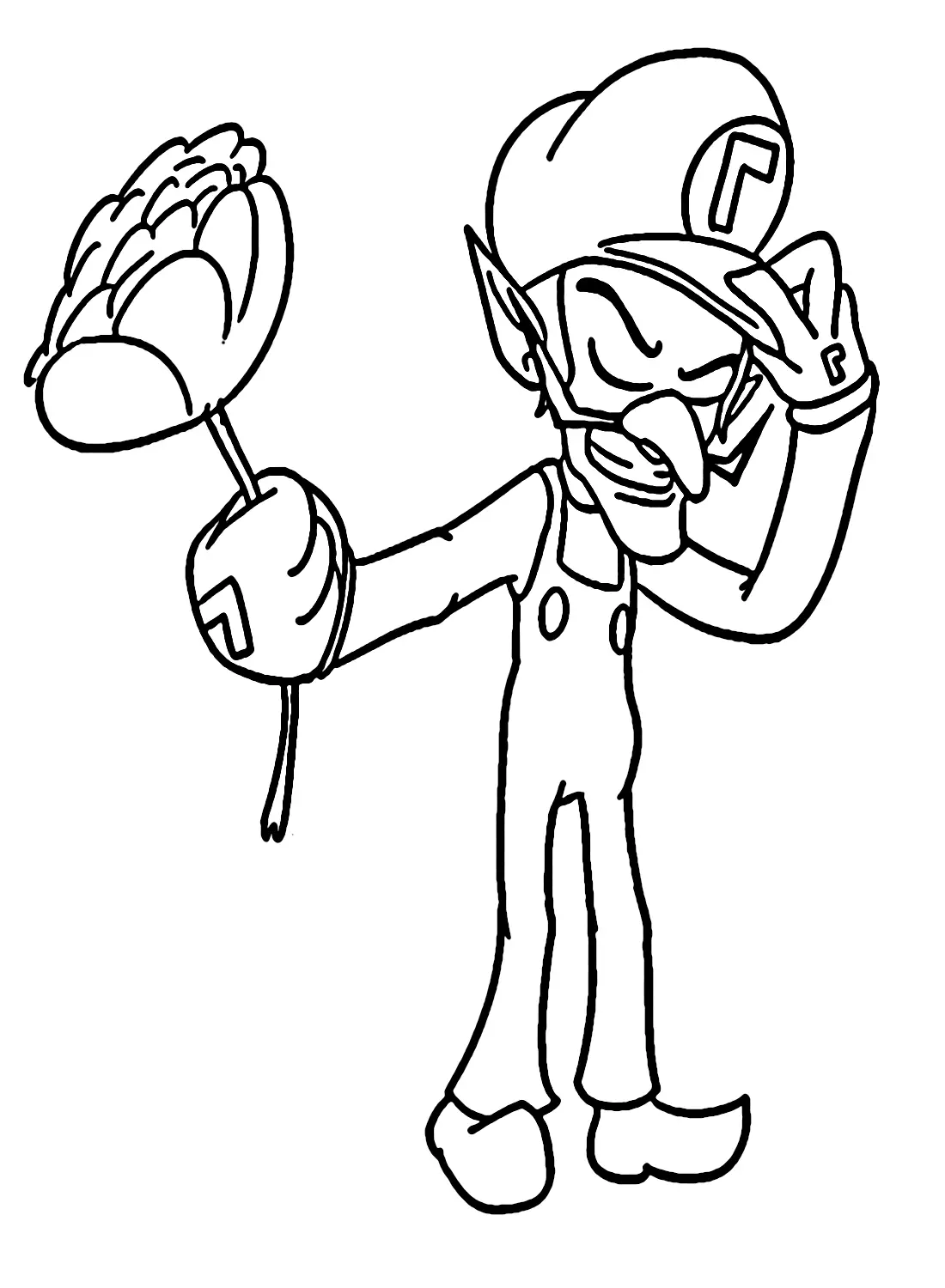 Waluigi Coloring Pages