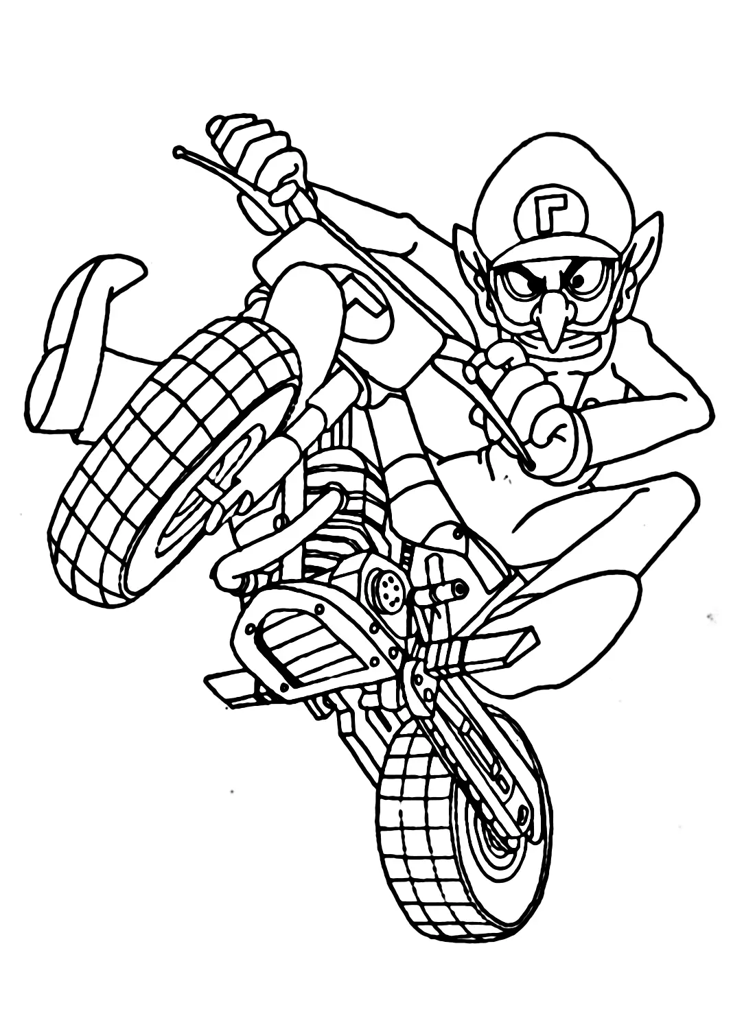 Waluigi Coloring Pages