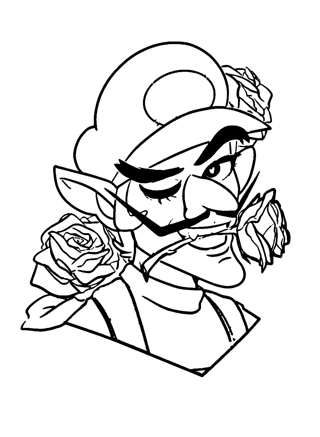 Waluigi Coloring Pages