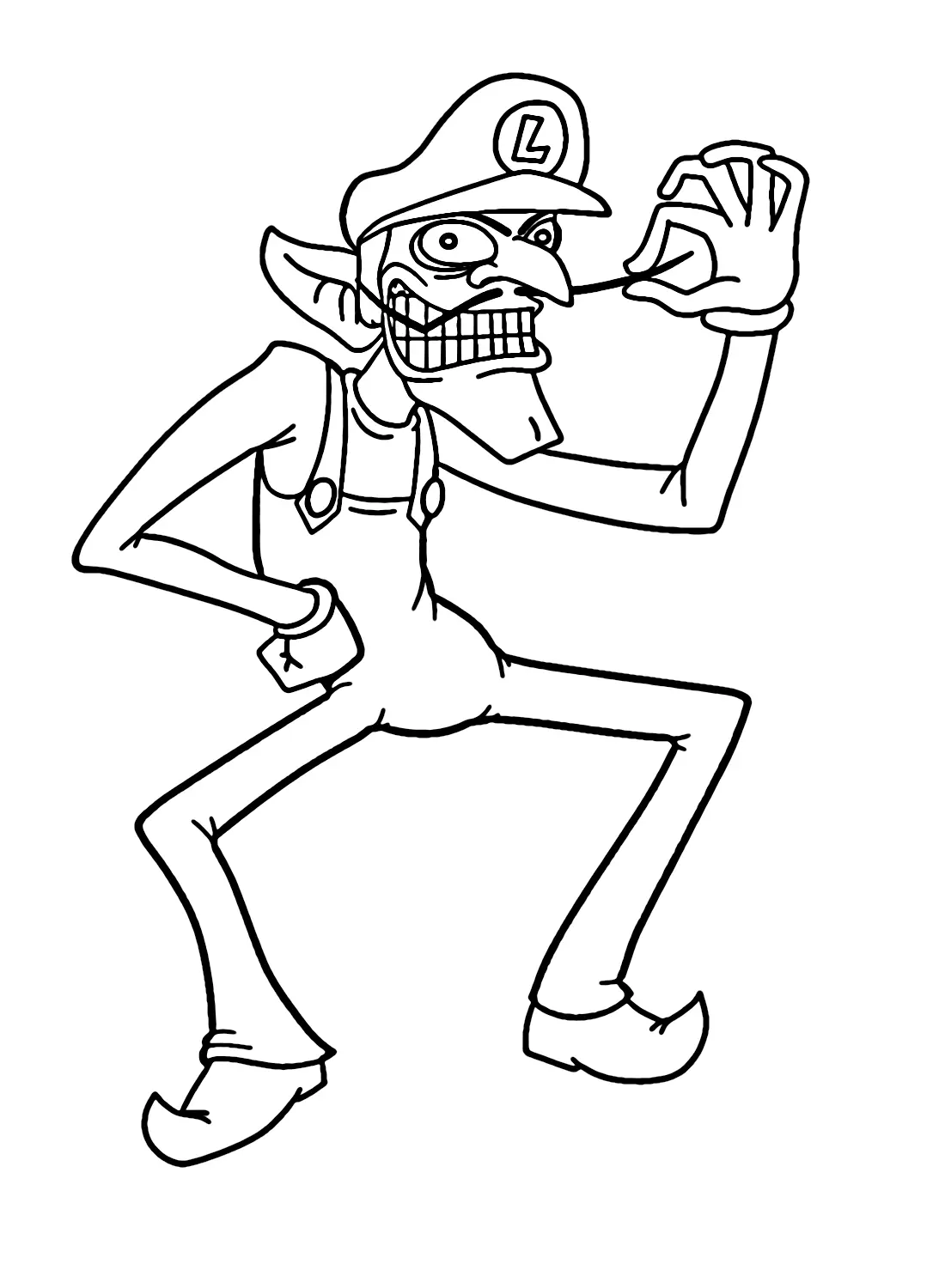 Waluigi Coloring Pages