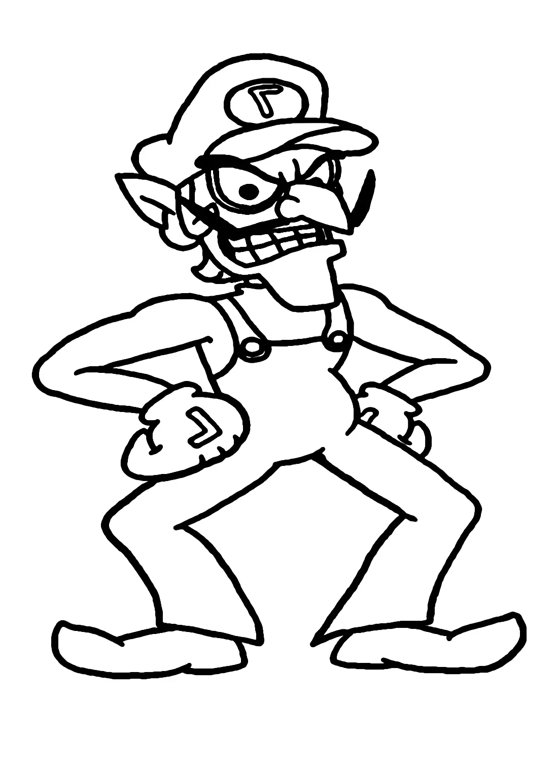 Waluigi Coloring Pages