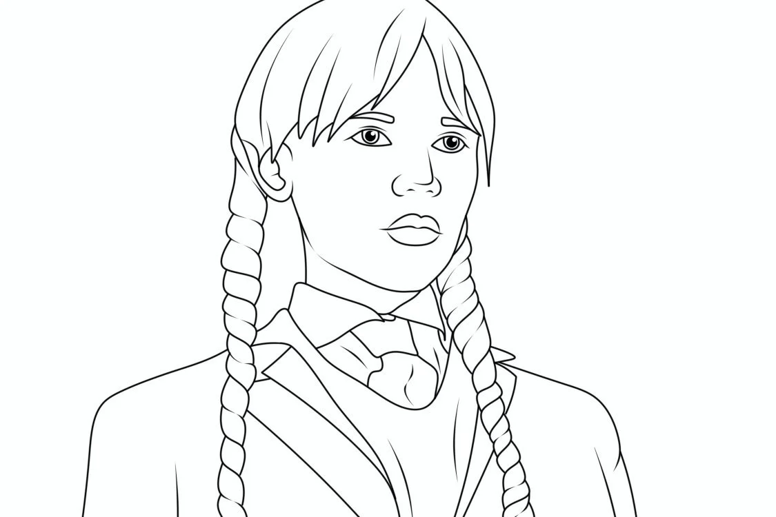Wednesday Addams Coloring Pages