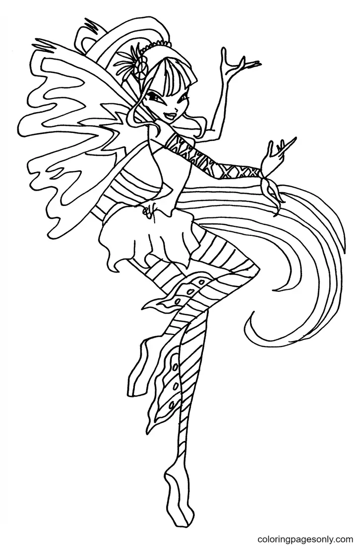 Winx Club Musa Coloring Pages