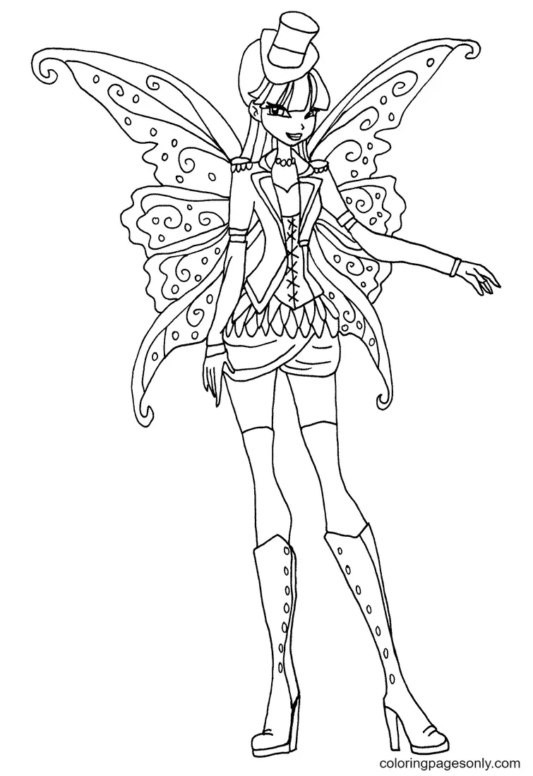 Winx Club Musa Coloring Pages