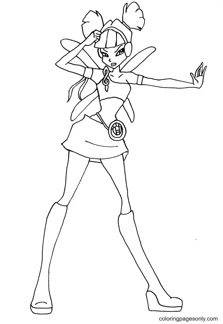 Winx Club Musa Coloring Pages