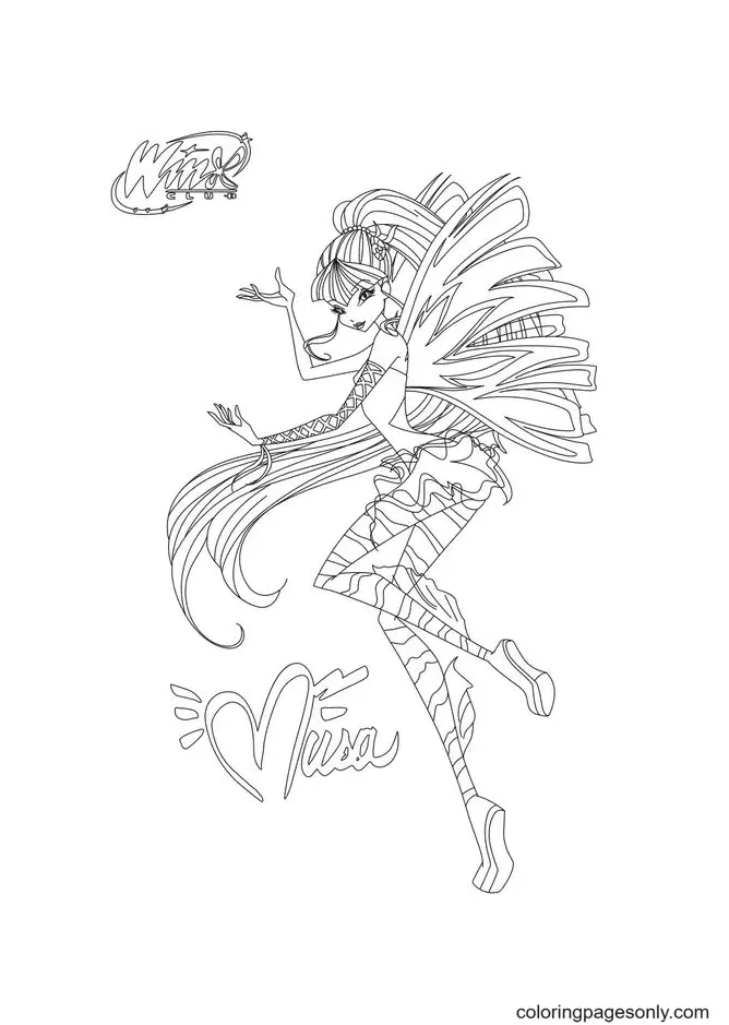 Winx Club Musa Coloring Pages