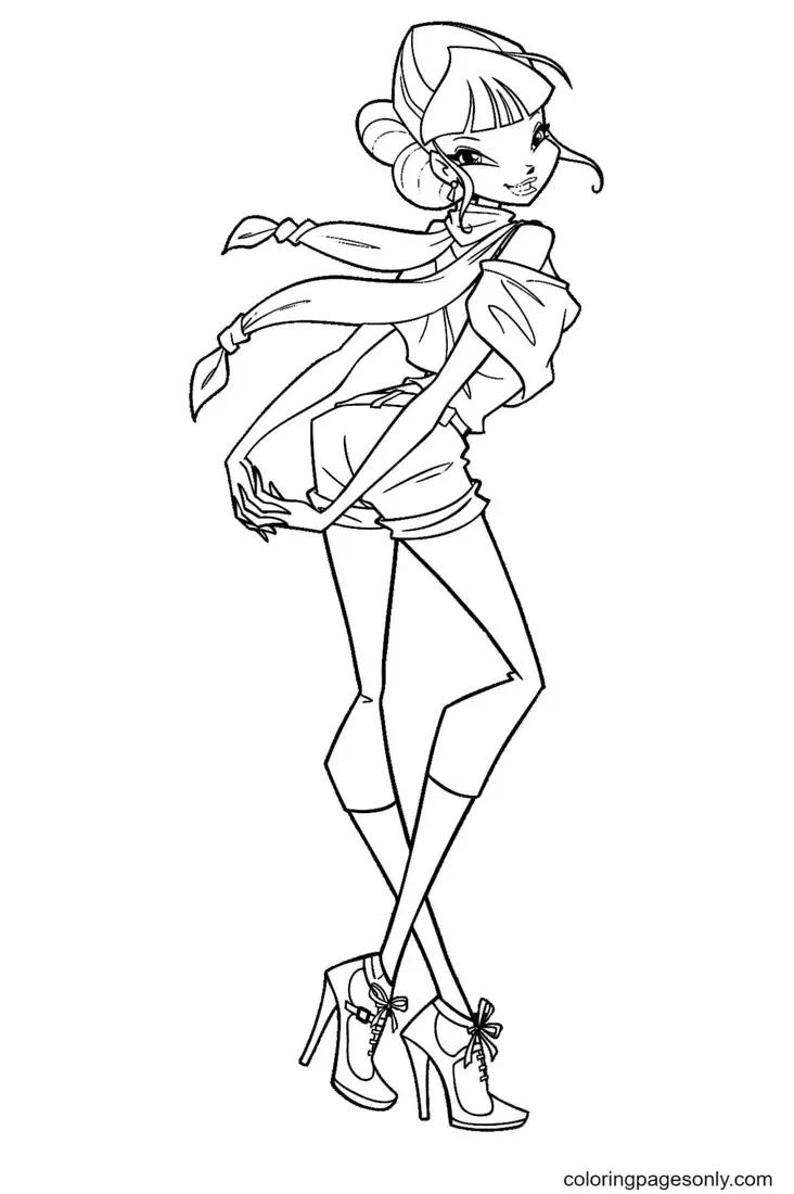 Winx Club Musa Coloring Pages