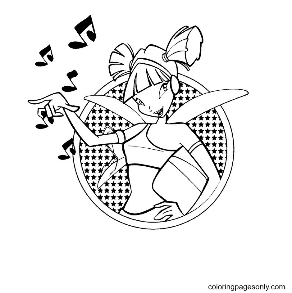 Winx Club Musa Coloring Pages