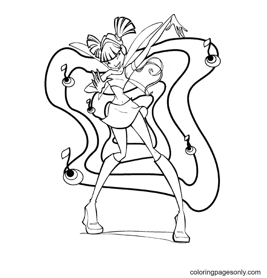 Winx Club Musa Coloring Pages