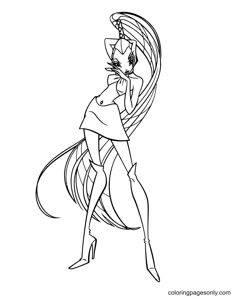 Winx Club Musa Coloring Pages